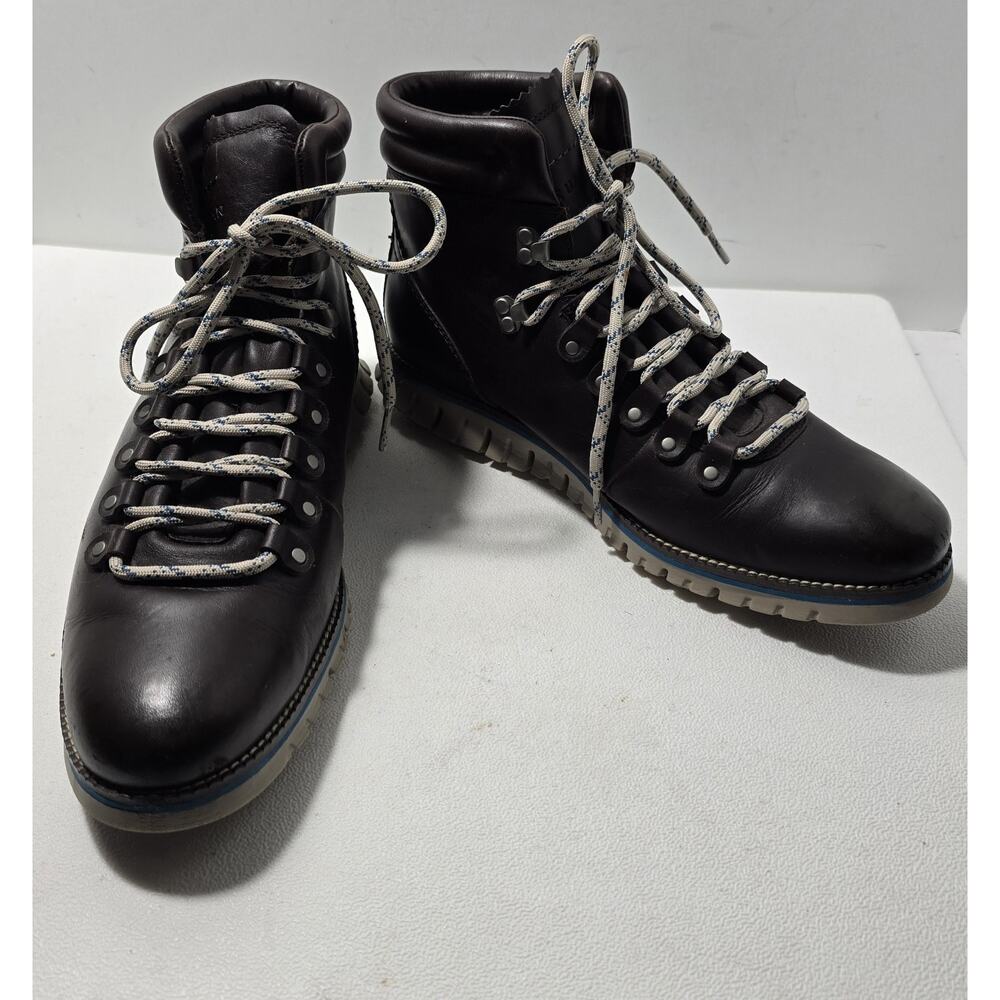 Cole Haan Zerogrand Hiker Waterproof Leather Boots C33960 Black Men's US 10